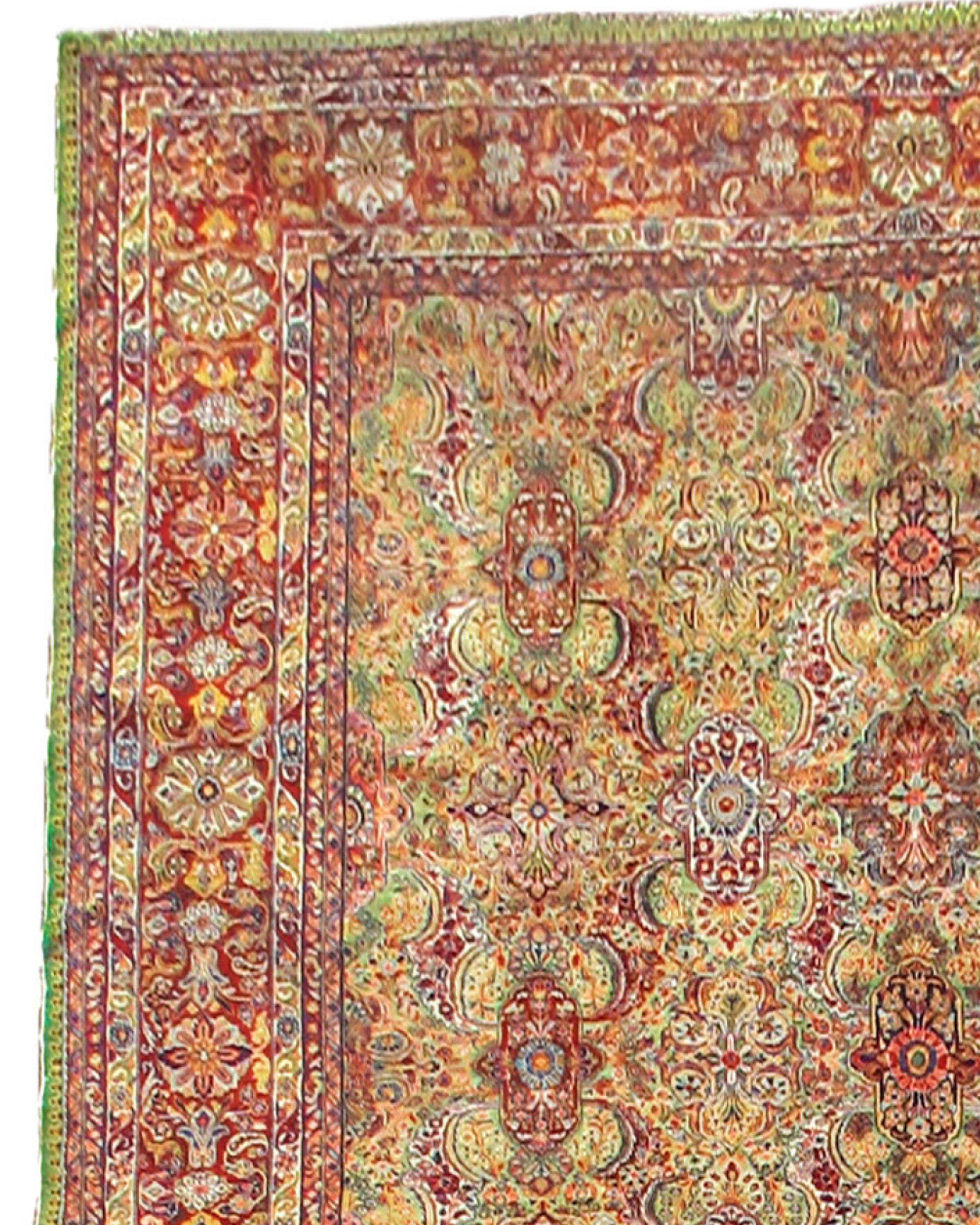 Persian Mahal Sarouk Carpet Rug, 20th century For Sale