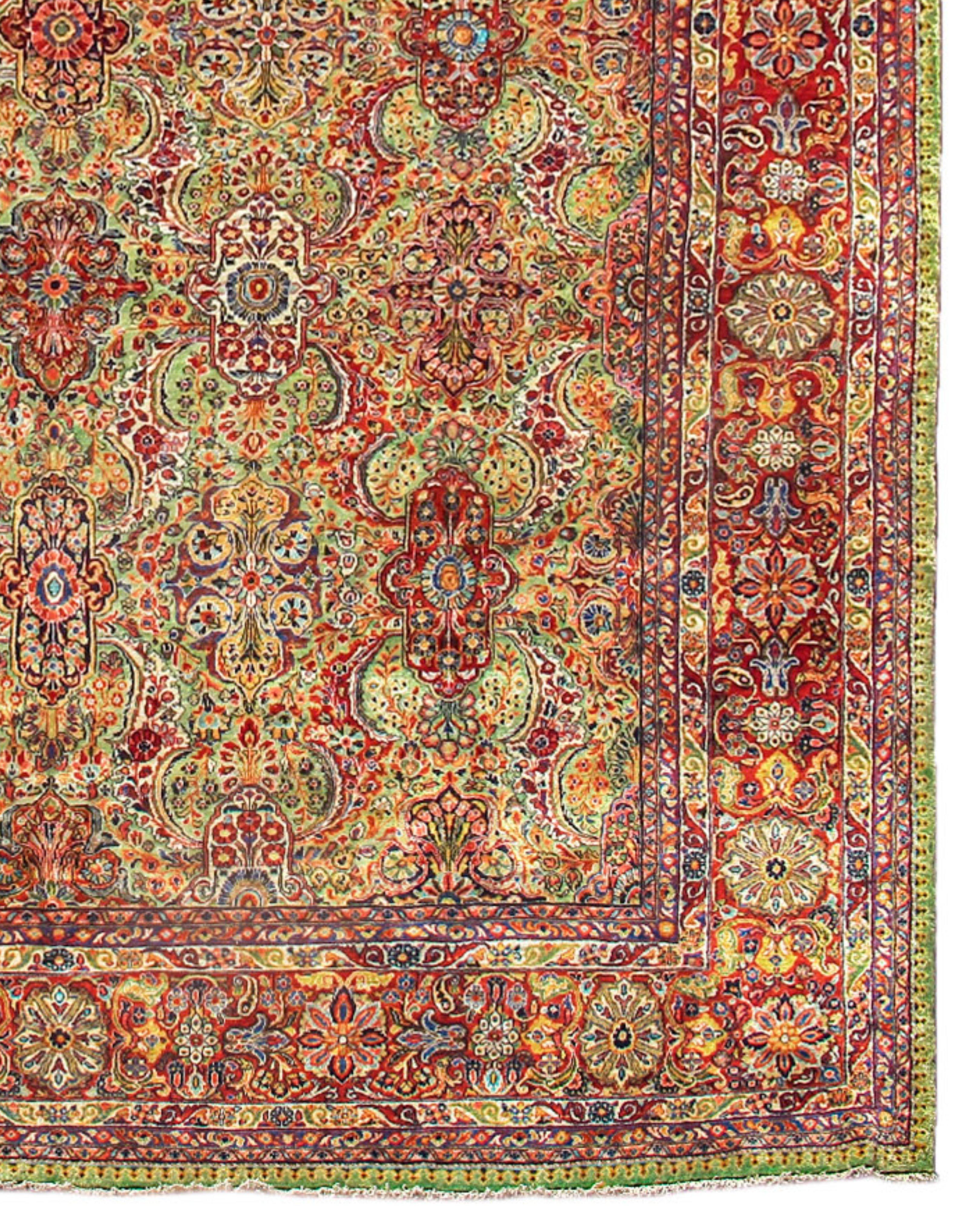 Mahal Sarouk Carpet Rug, 20th century In Excellent Condition For Sale In San Francisco, CA