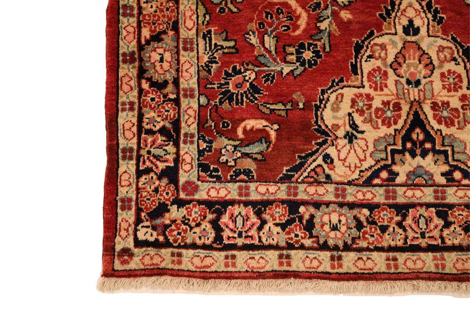 Introducing the Mahal Runner, a captivating work of art that marries tradition with an elegant and timeless design. This exquisite rug boasts a striking red background that serves as a vibrant canvas for the intricate floral pattern that graces its