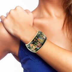 Bracciale Maharaja con smalto dipinto a mano e diamanti