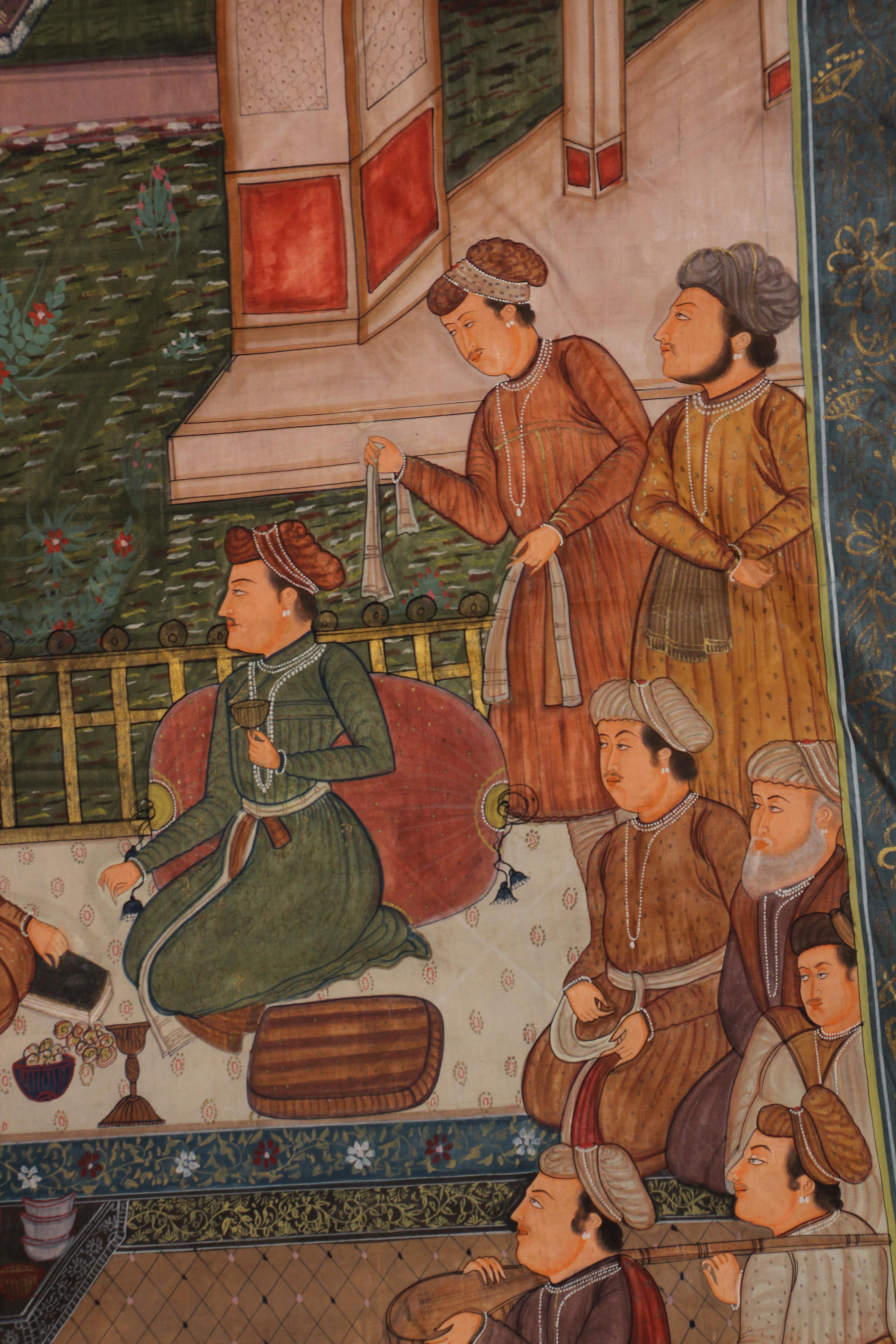 indian silk painting