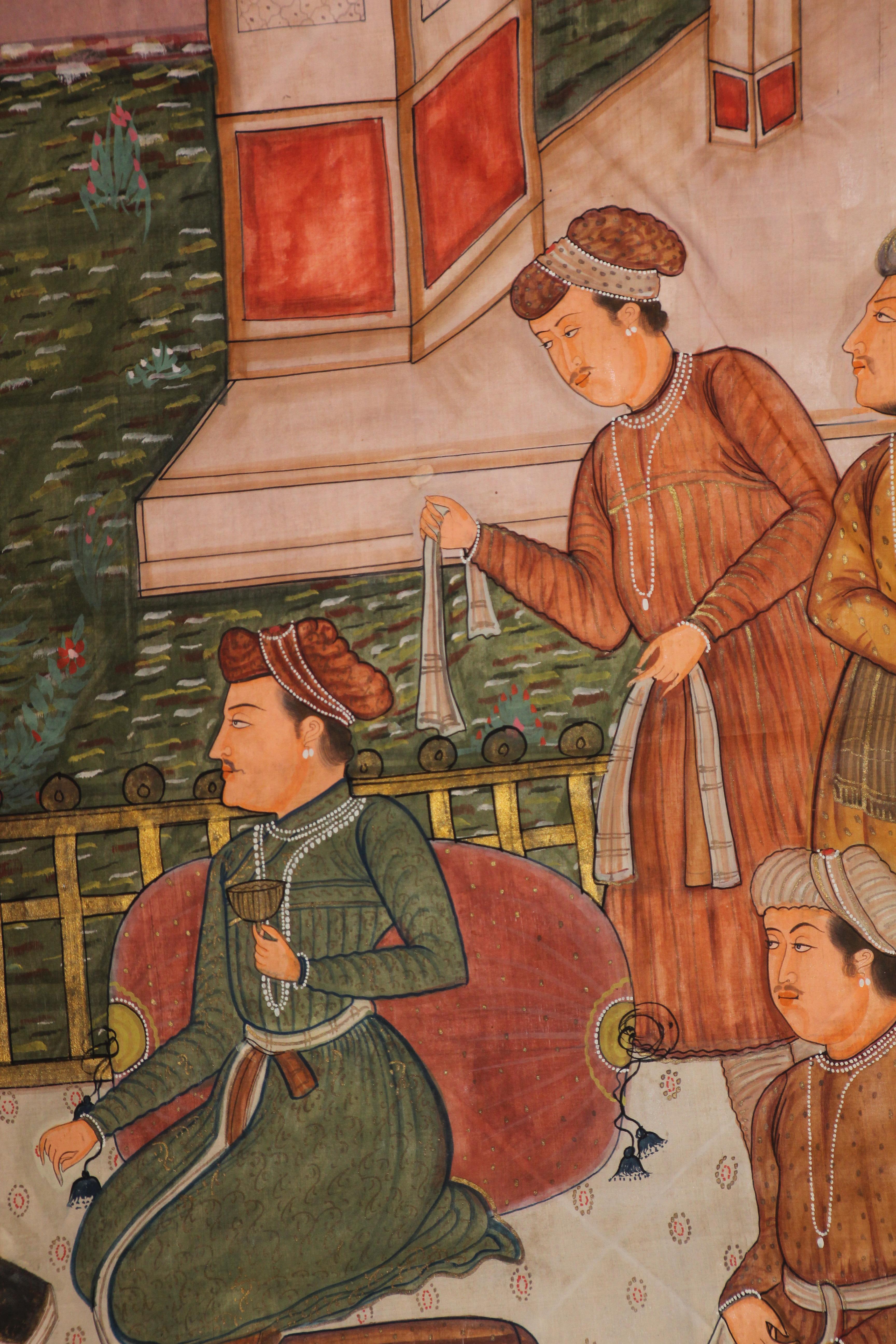 indian painting on silk