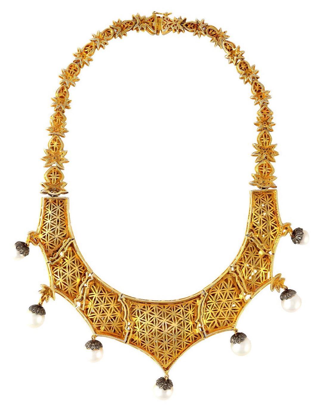 indian diamond and pearl necklace