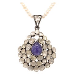 Maharaja Tanzanite & Fancy Cut Diamond Necklace