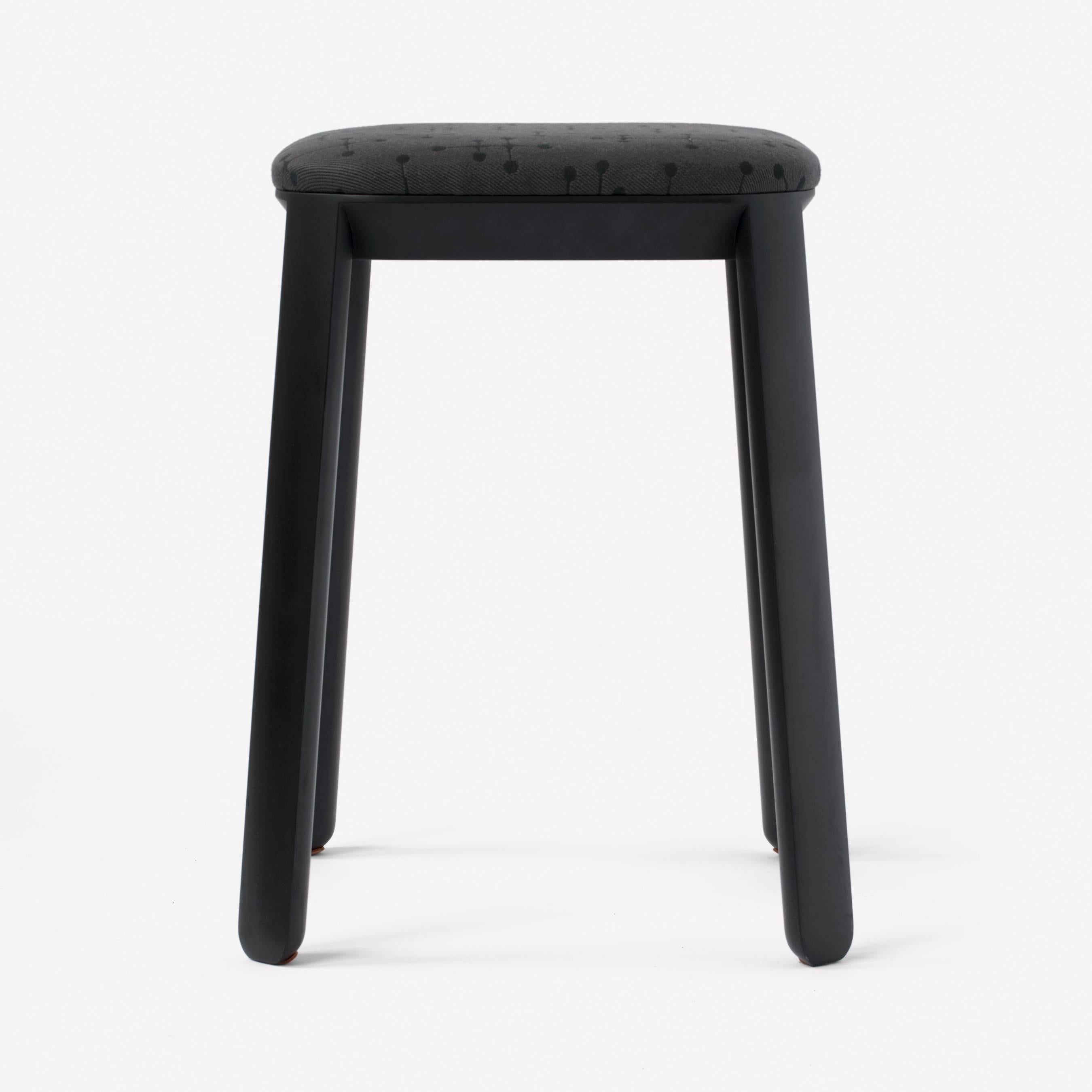Covered Stool by Scholten & Baijings
Small Dot Pattern by Charles and Ray Eames, 1947
105 Charcoal

Tinted beechwood base with Small Dot pattern textile. Stackable. Made in Japan by Karimoku New Standard.

Scholten & Baijings for Maharam is a