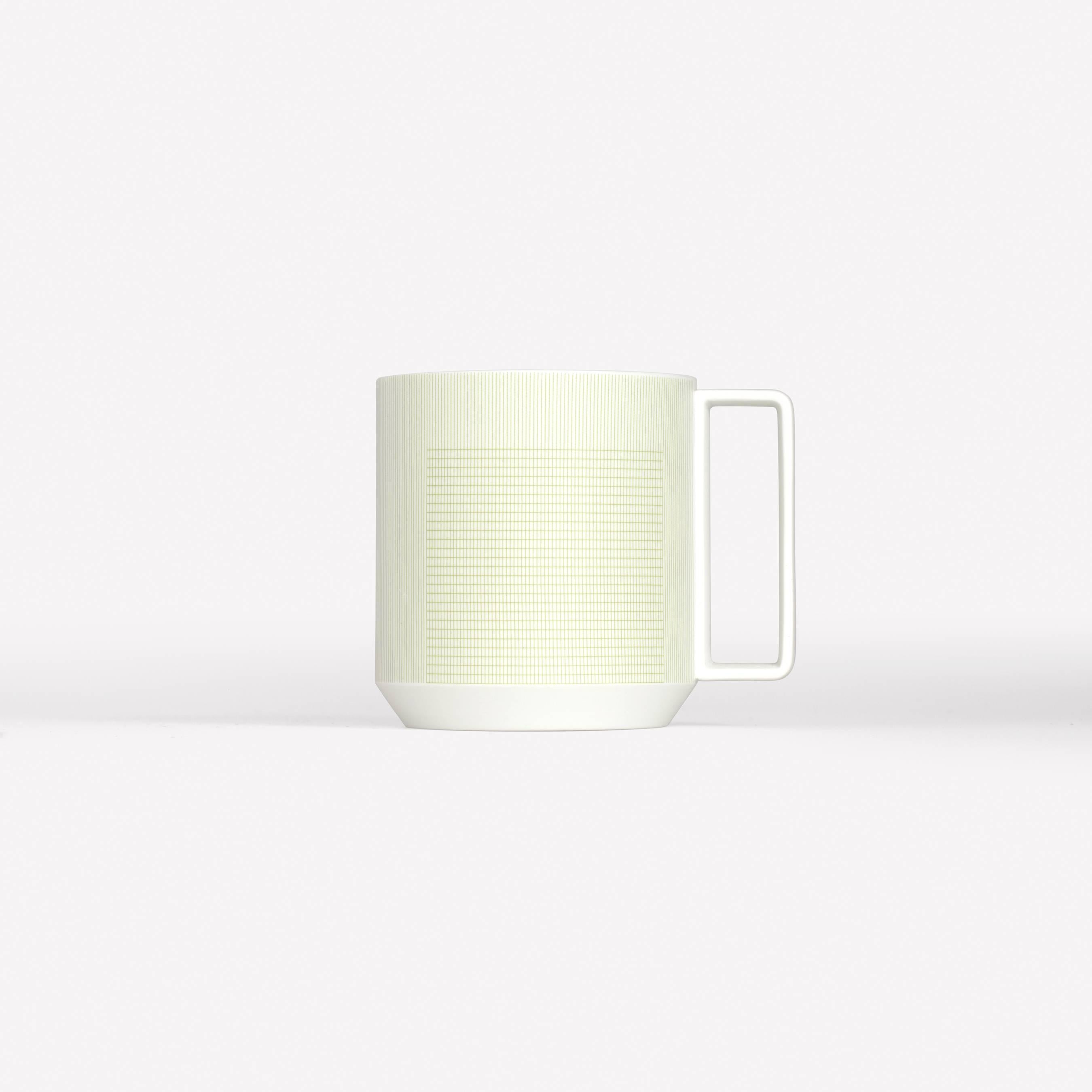 Pattern Porcelain Mug by Scholten & Baijings
001 Matcha

Porcelain with Grid textile graphic. Matte exterior with gloss interior. Made in Japan by 1616 / arita Japan. Dishwasher safe.

Scholten & Baijings for Maharam is a collection of home goods