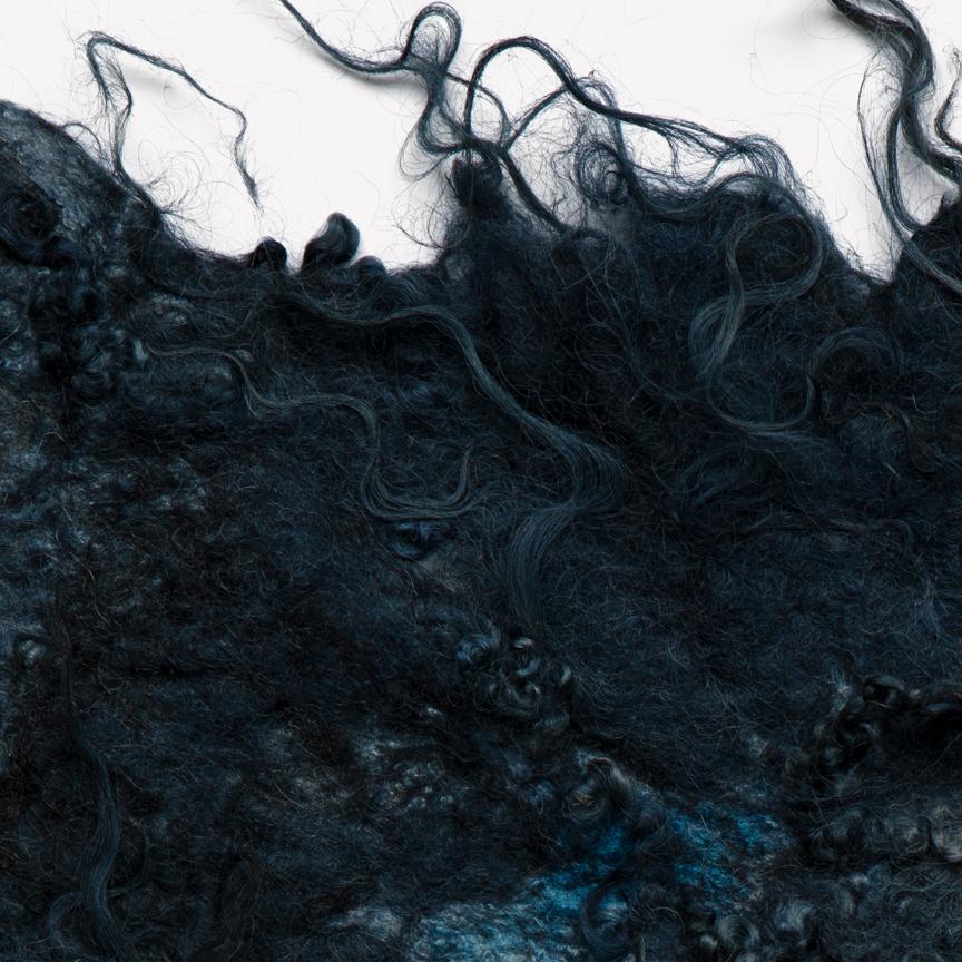 Maharam Throw
Drenthe Heath by Claudy Jongstra
008 Woad 

Named for the species shorn to create it, Drenthe Heath is a handmade felt by Dutch textile artist, Claudy Jongstra, who maintains a herd of sheep in the Dutch countryside along with a