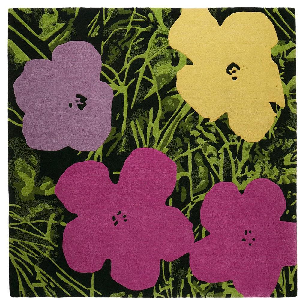 Maharishi x Andy Warhol Maha Warhol Flowers Wool Rug For Sale