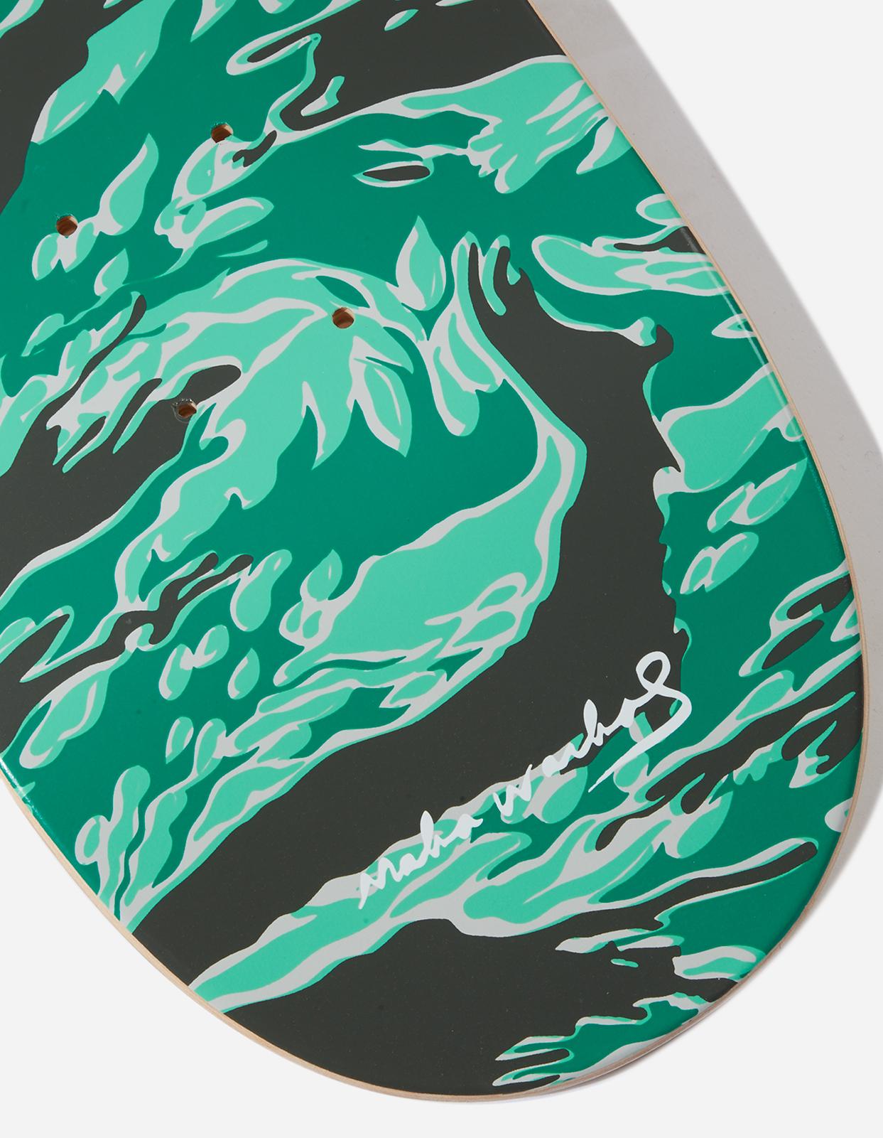 DPM: Pop tigerskins series 3

Maharishi and the Andy Warhol foundation continue their ongoing series of collaborative works with this camo skateboard deck.

The Canadian maple deck features a series of six vivid pop colour camouflages, inspired