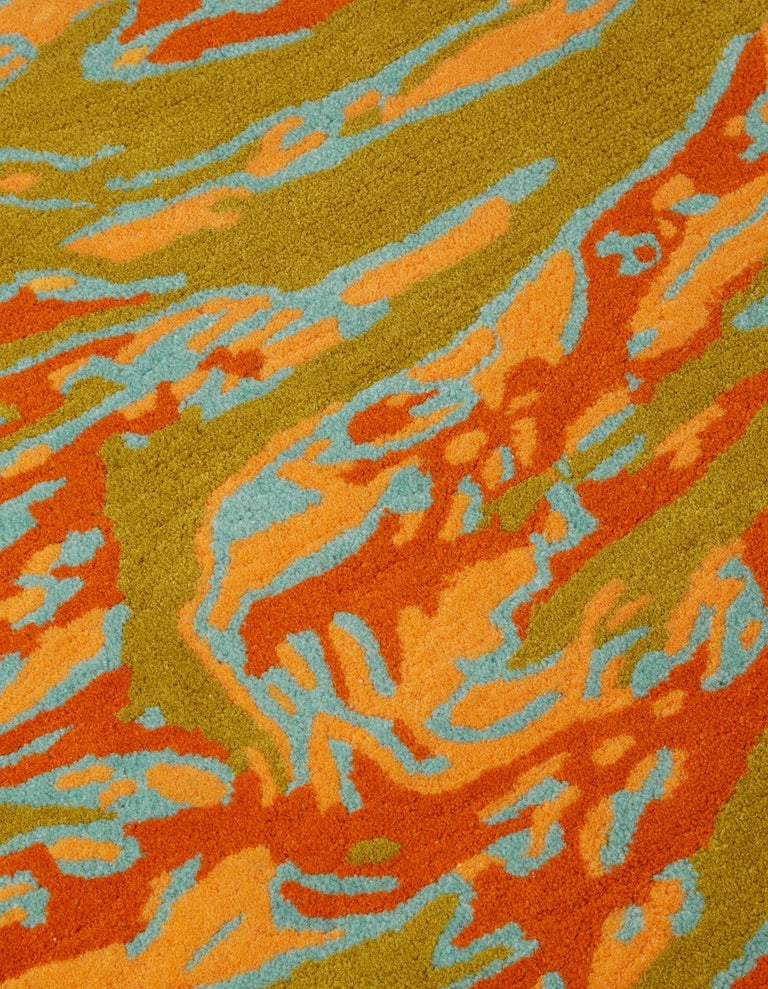 Maharishi x Andy Warhol Maha Warhol Tigerskins Wool Rug, Desert For ...