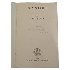 Vintage Mahatma Gandhi Autographed Book