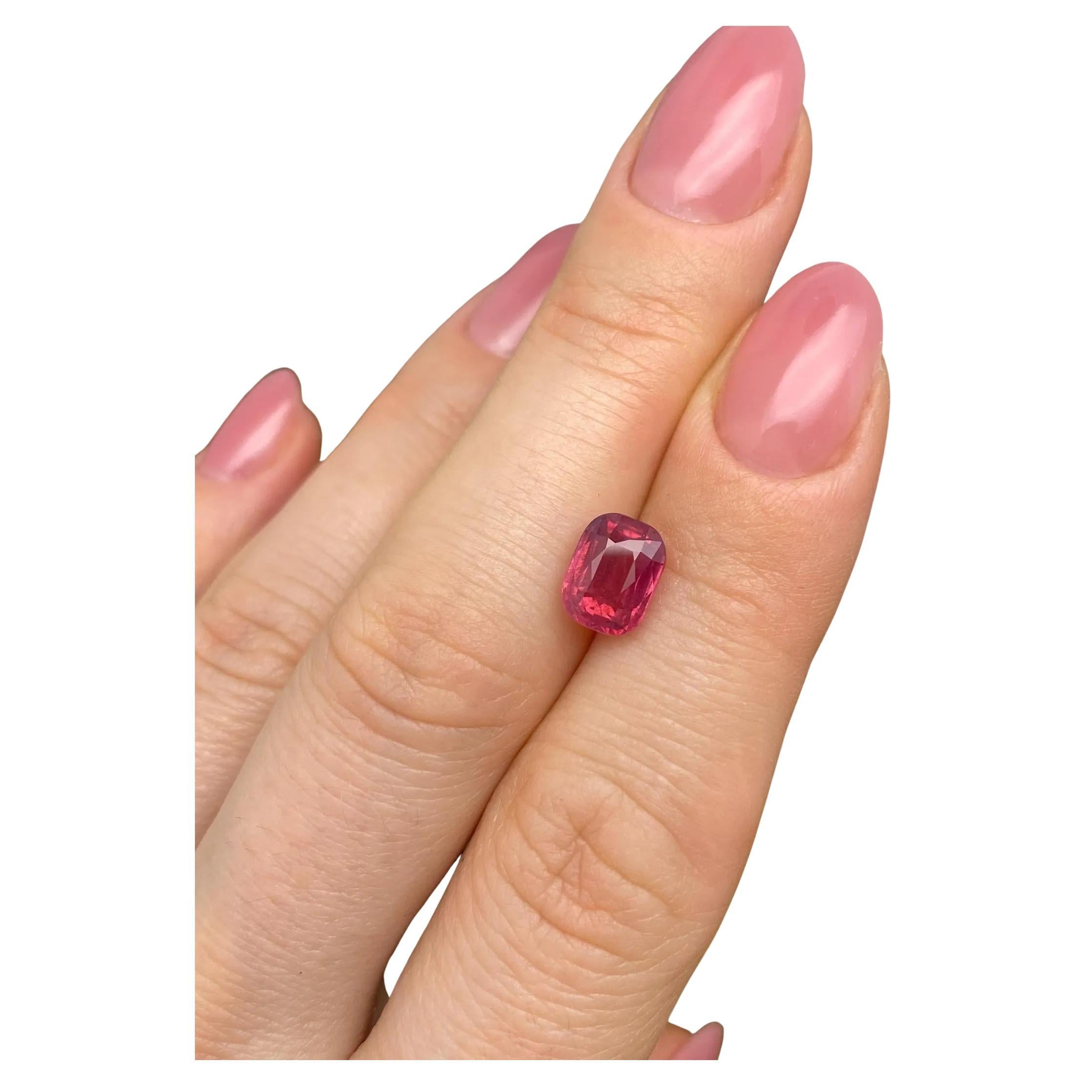 Mahenge, Spinell 3.01Ct VIVID orange-PINK Edelstein, Tansania, GFCO im Angebot