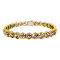 Mahenge Spinel, Diamond and 18kt Bracelet Made in Italy by Cynthia Scott Jewelry