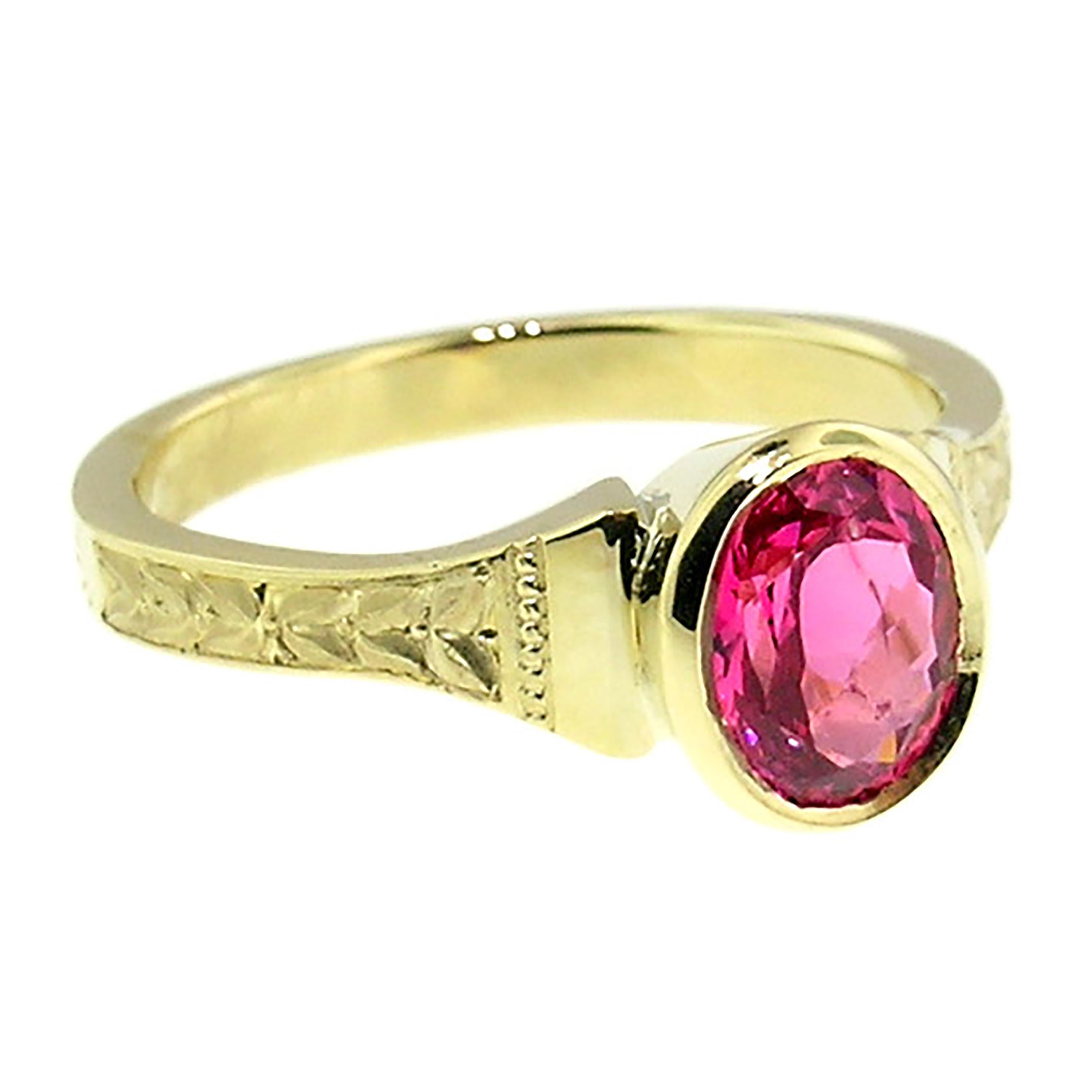 Oval Cut Cynthia Scott 1.20ct Mahenge Spinel in 18kt Gold Cassandra Ring