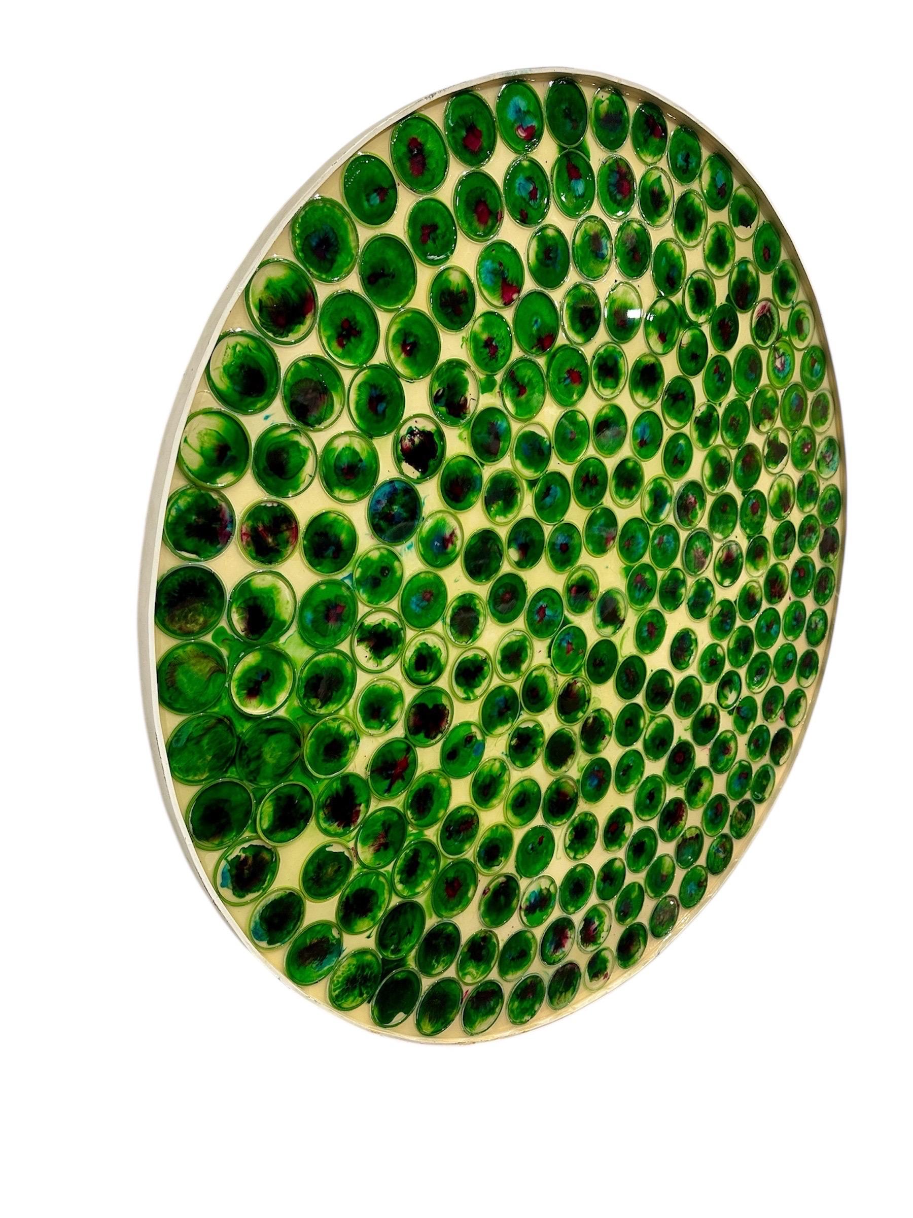 Isole - Abstract Painting Verde di Mahesh Sharma