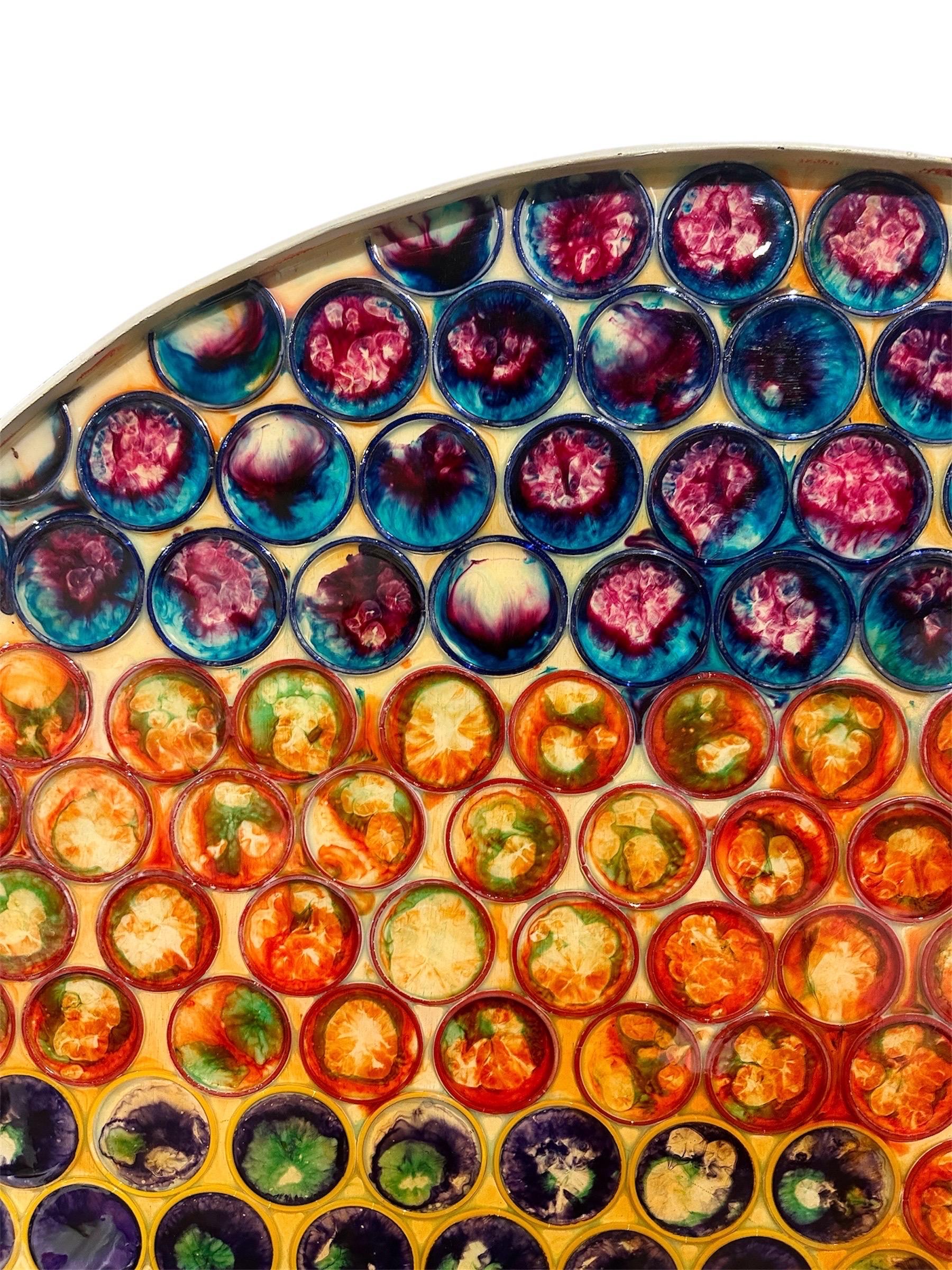 Scultura da parete in resina testurizzata - Painting Astrattismo geometrico di Mahesh Sharma