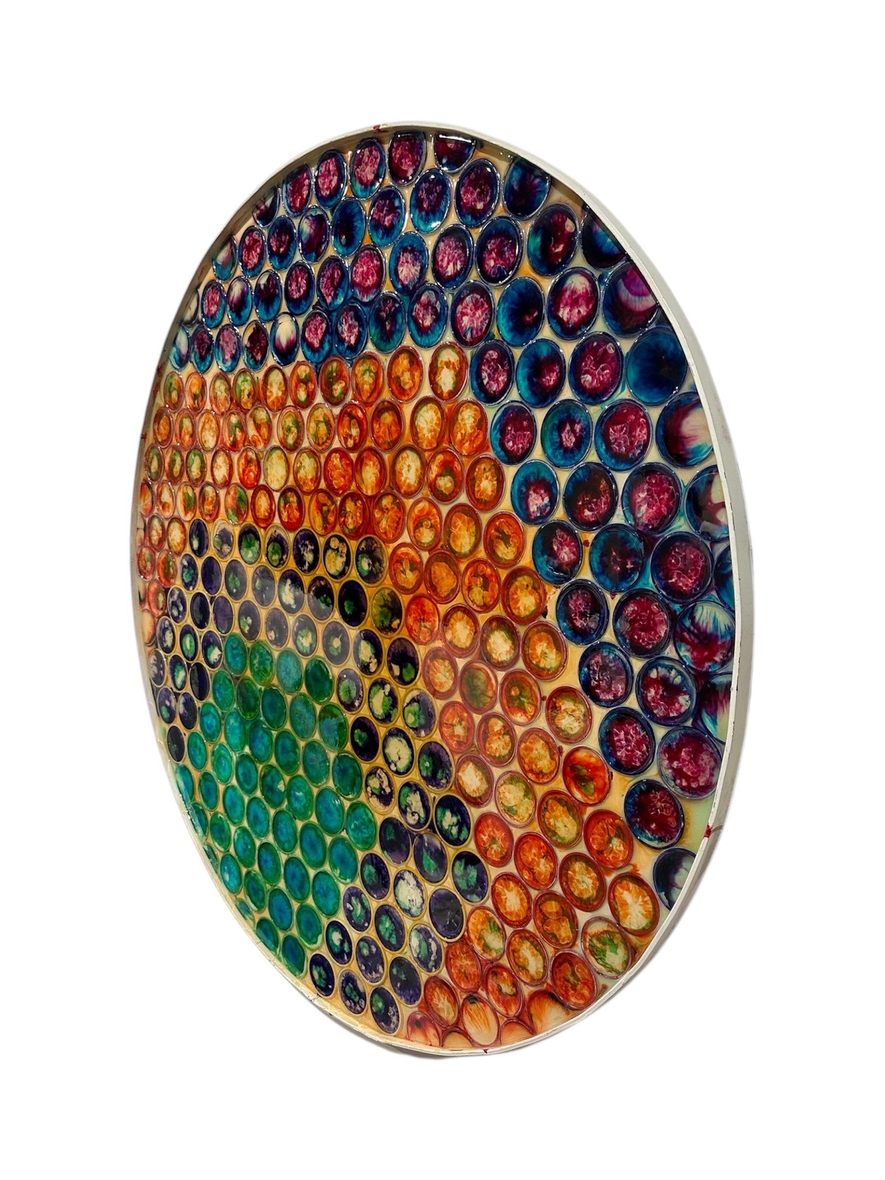 Scultura da parete in resina testurizzata - Abstract Painting Nero di Mahesh Sharma