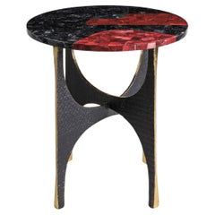 Maheshwar Side Table Medium in Semi Precious Overlay Top, Viya by Vikram Goyal