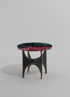 Maheshwar Side Table Small in Semi Precious Overlay Top, Viya by Vikram Goyal