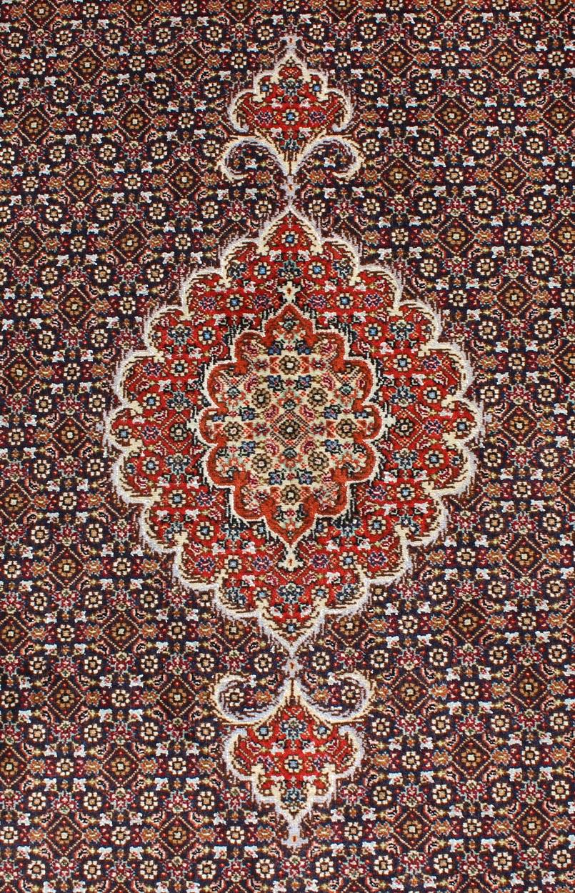Mahi Tabriz Persian Runner with Wool and Silk For Sale 2