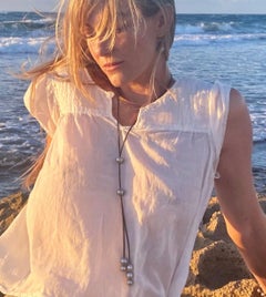 Mahina Tahitian Pearl Leather Necklace