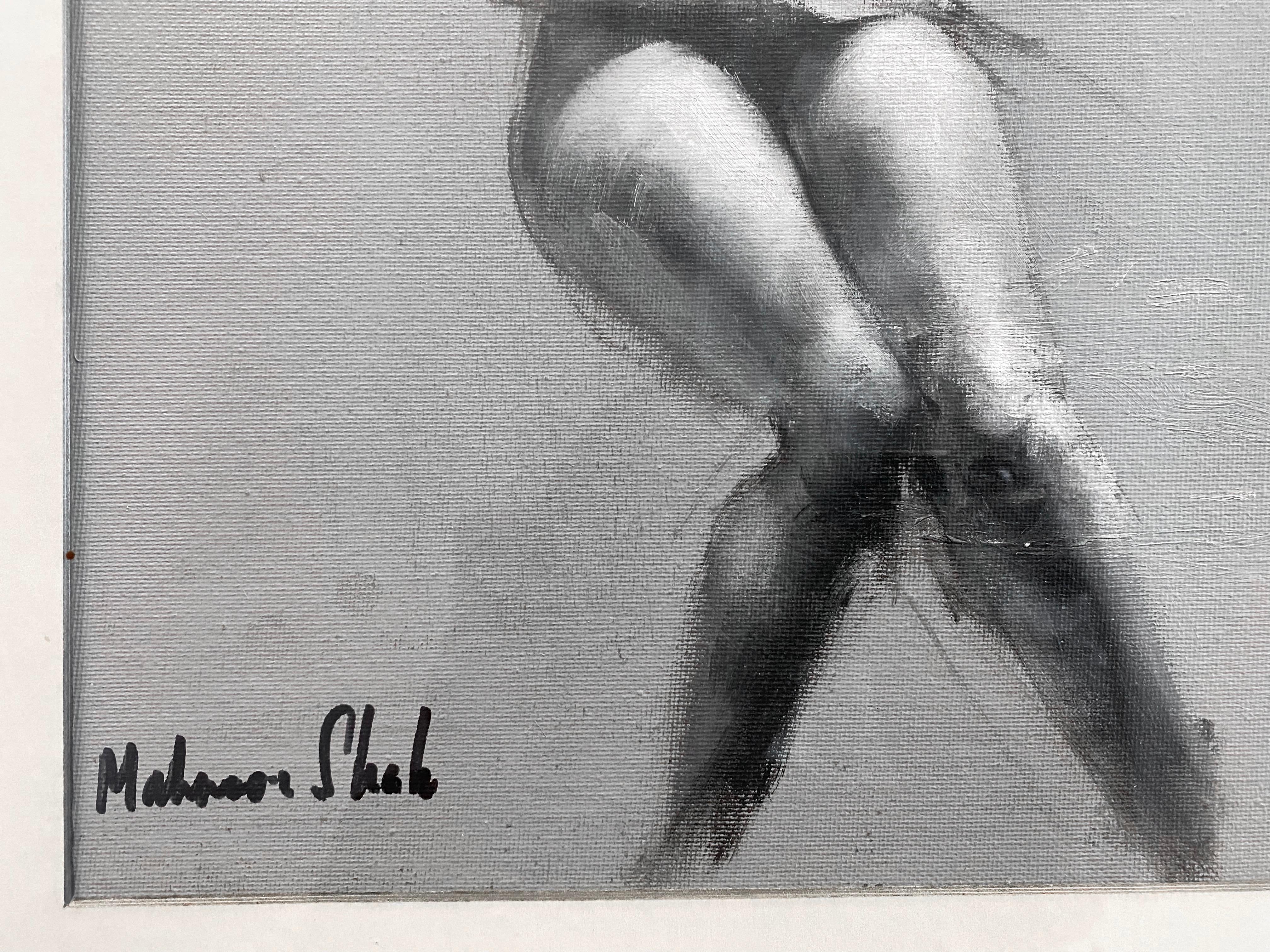 Mahnoor Shah, Nude Figure Study, Peinture impressionniste, début des années 2010 en vente 3