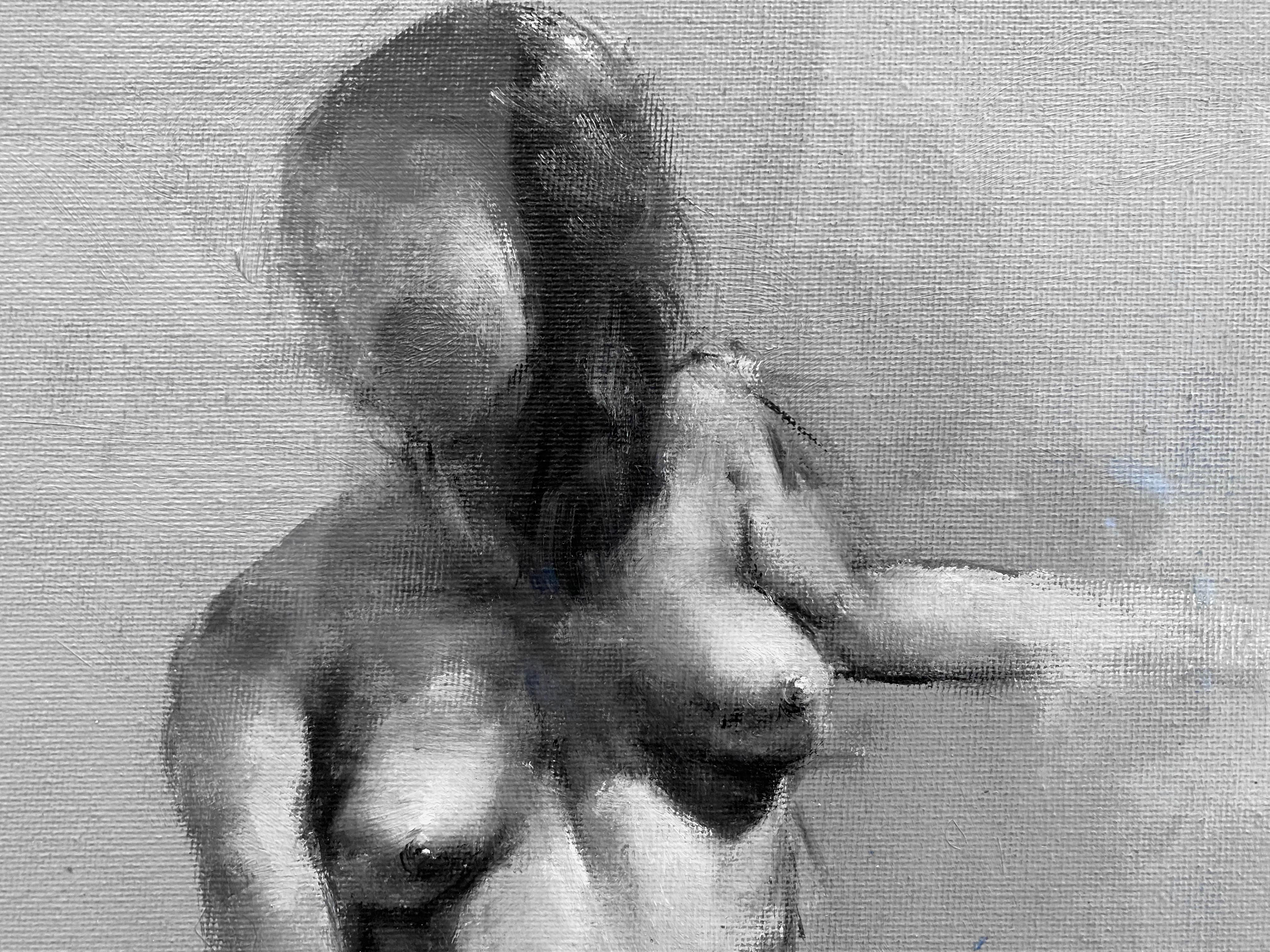 Pakistani Mahnoor Shah “Nude Figure Study” Impressionist Painting, Early 2010s For Sale