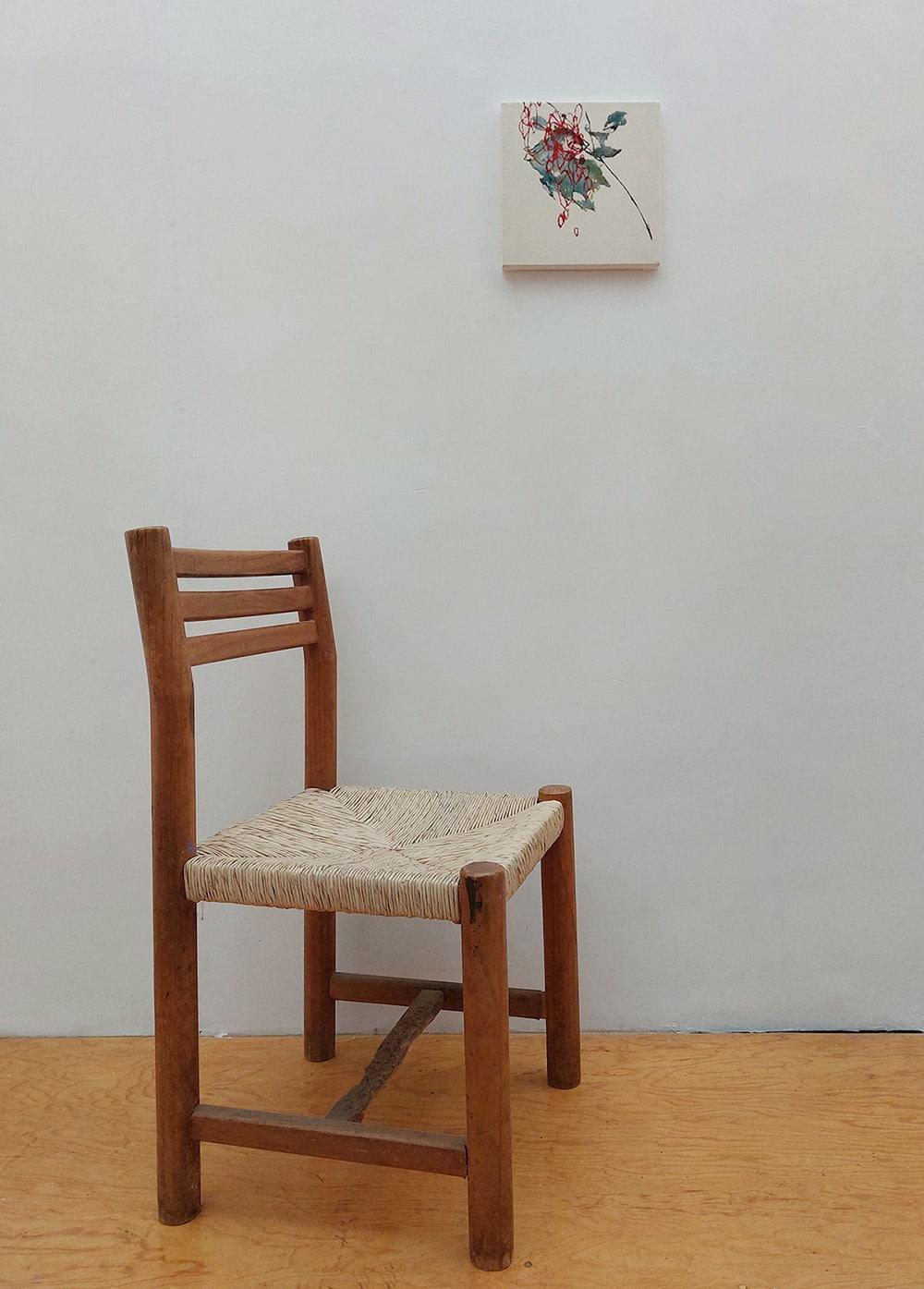 Dialog mit der Nature #20 von Maho Maeda - Abstrakte Malerei, Blumen, rot, Leinwand im Angebot 2