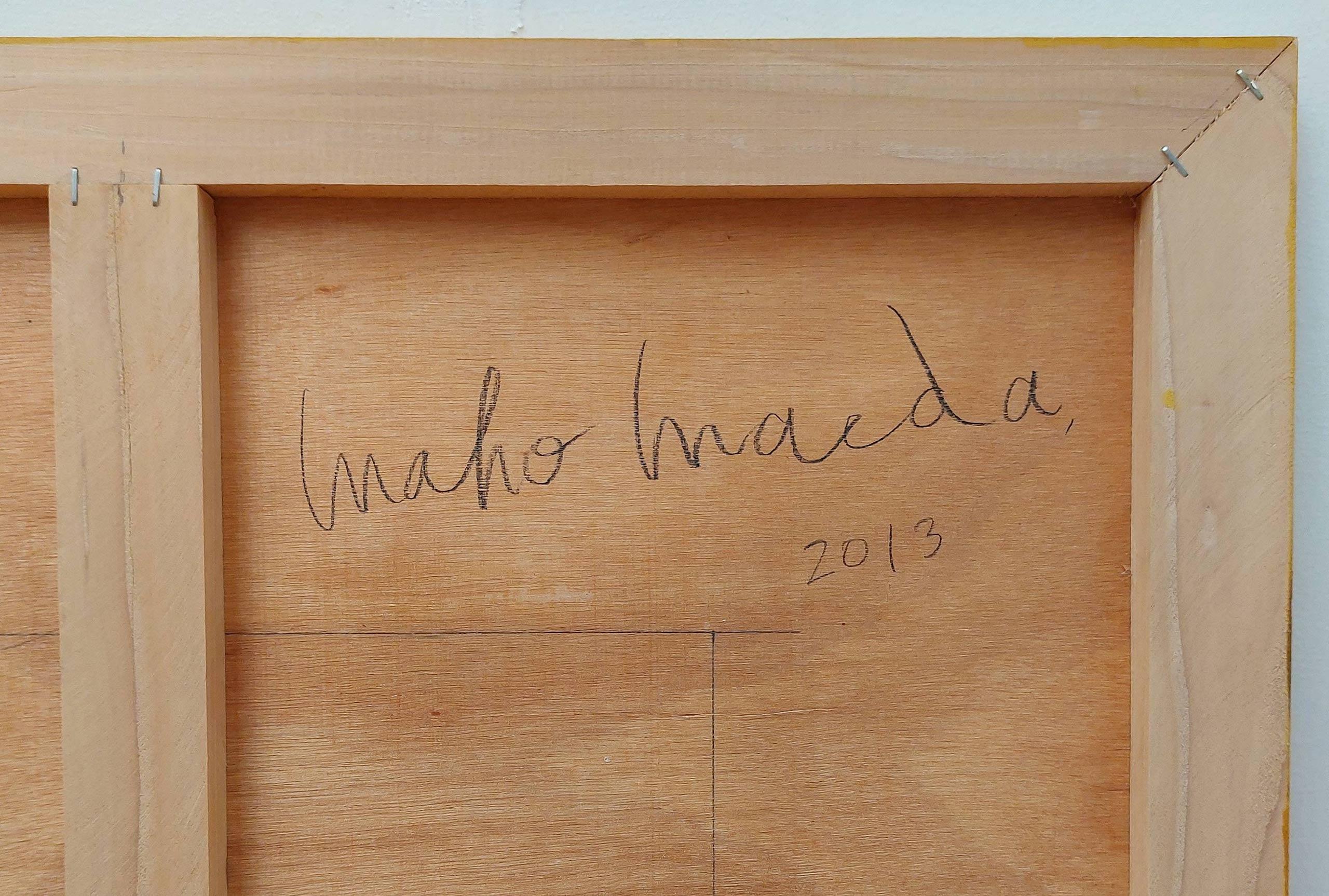 Dialogue avec la Nature #89 par Maho Maeda - Peinture abstraite, fleurs, jaune, Wood en vente 9