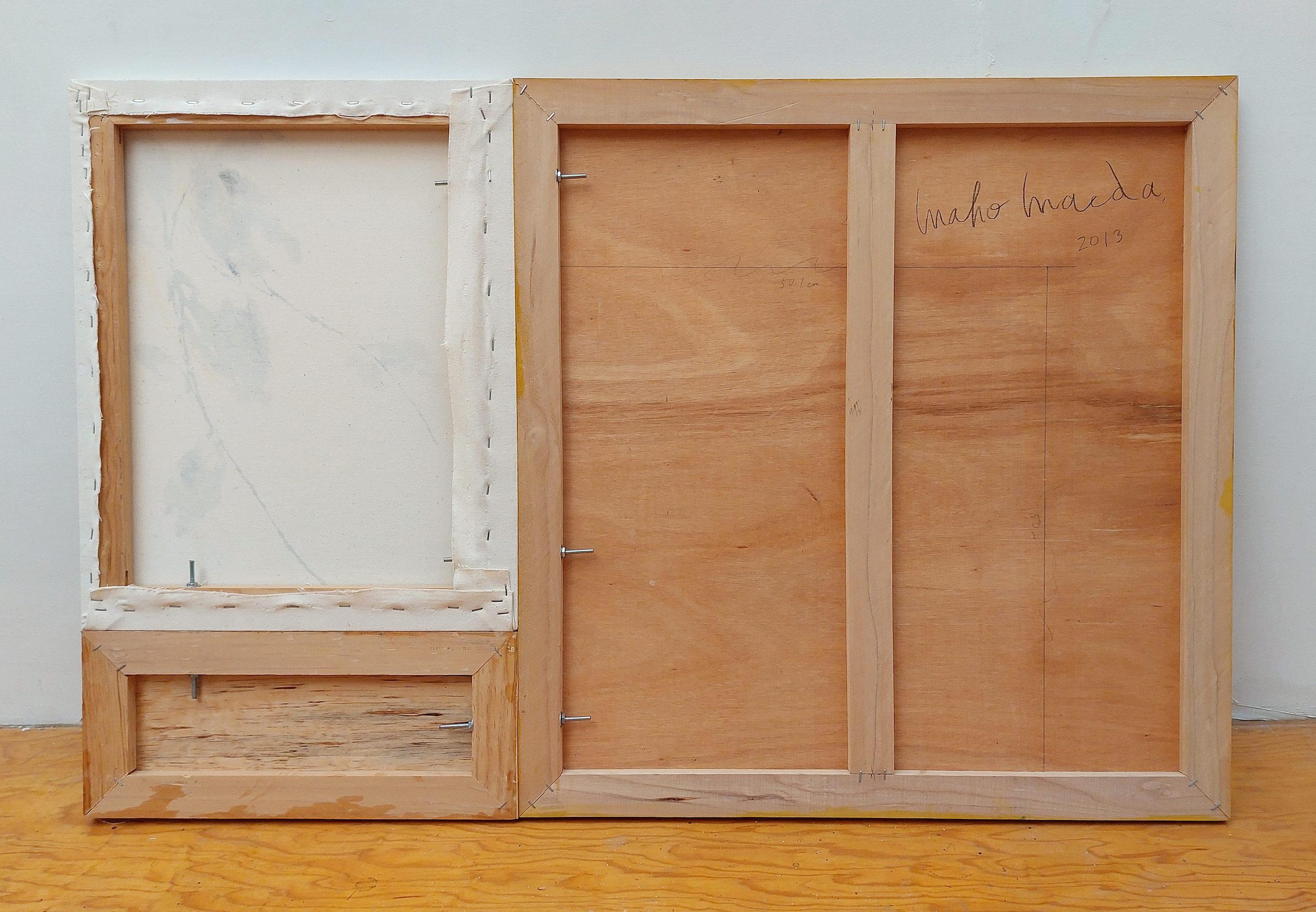 Dialogue avec la Nature #89 par Maho Maeda - Peinture abstraite, fleurs, jaune, Wood en vente 8