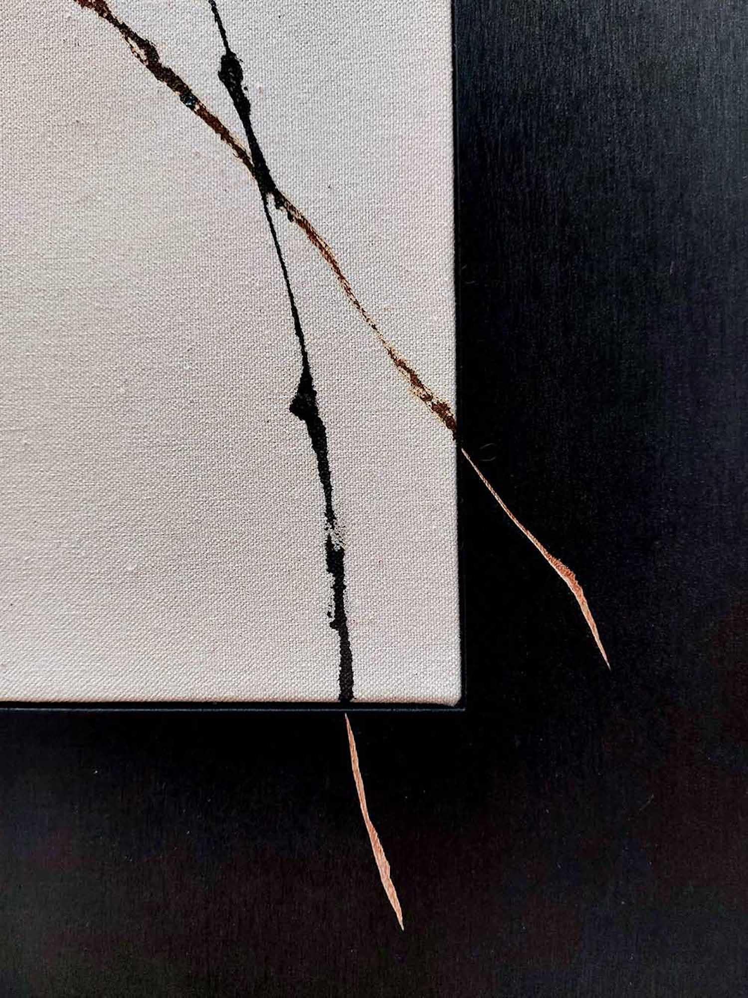 Sonido de recién nacido #94 de Maho Maeda - Cuadro abstracto, flor, lienzo y madera en venta 3