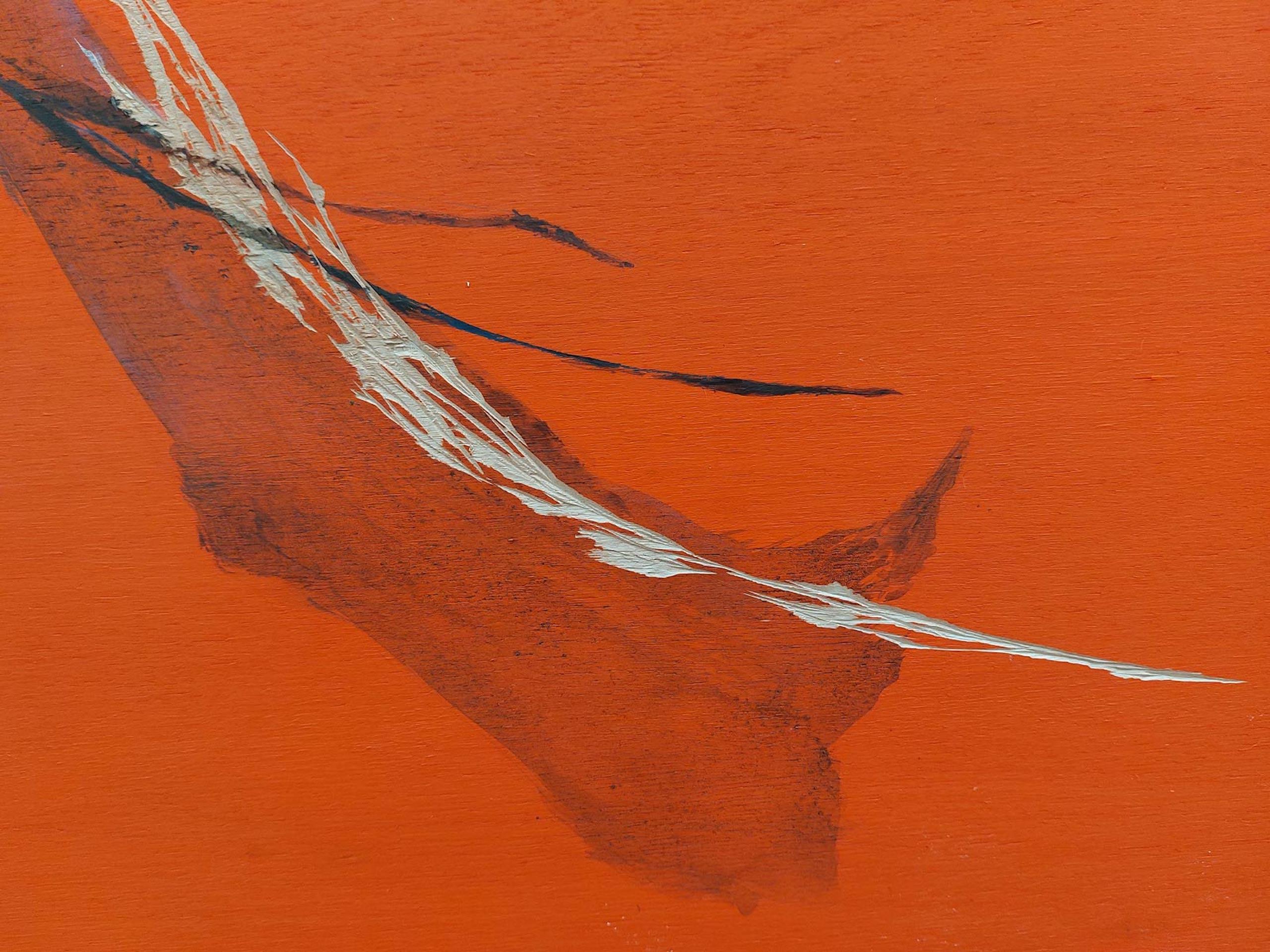 Newborn sound #97 von Maho Maeda - Abstraktes Gemälde, Blume, Leinwand und Holz im Angebot 6