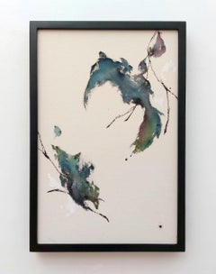 Newborn Sound #98 by Maho Maeda - leaf painting, minimalist