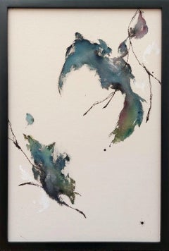 Newborn Sound #98 by Maho Maeda - leaf painting, minimalist