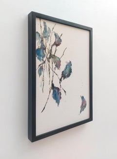 Newborn Sound #99 by Maho Maeda - leaf painting, minimalist