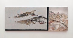 Remembrance #18 di Maho Maeda - Pittura astratta, fiori, tessuto e cotone