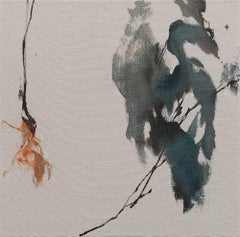 Remembrance #24 by Maho Maeda - Abstract painting, flower, pastel colours