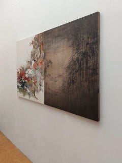 Recuerdo #35 de Maho Maeda - Arte en fibra y pintura, japonés, marrón