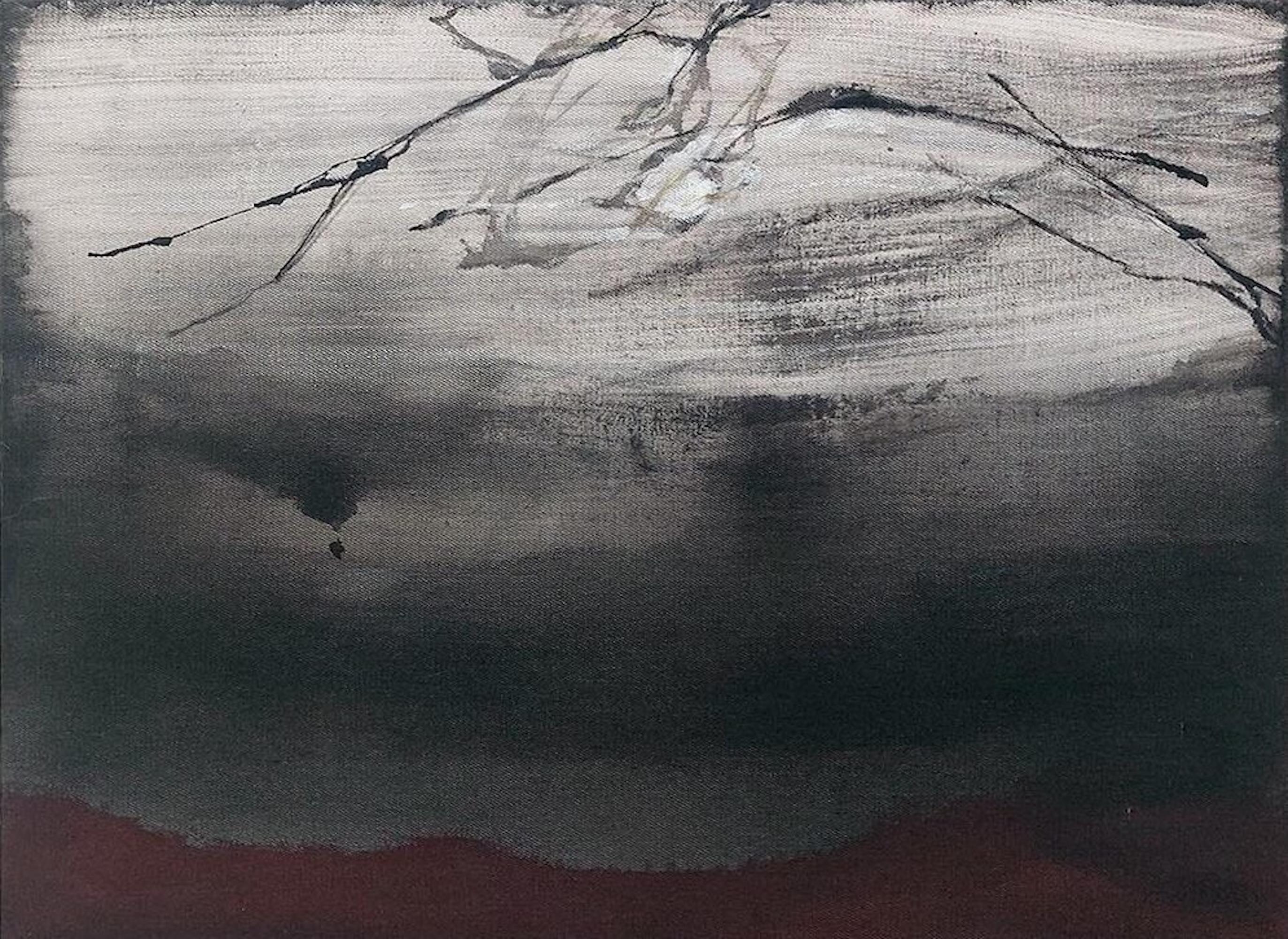 Where to...? di Maho Maeda - Pittura astratta, acrilico, colori scuri