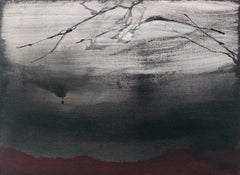 Where to...? by Maho Maeda - Abstract painting, acrylic, dark colors