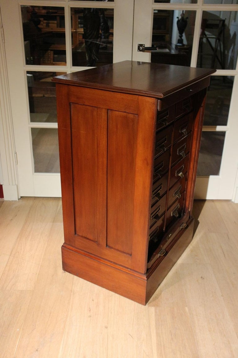 Mahogany 12Drawer Filing by Shannon Ltd. at 1stDibs