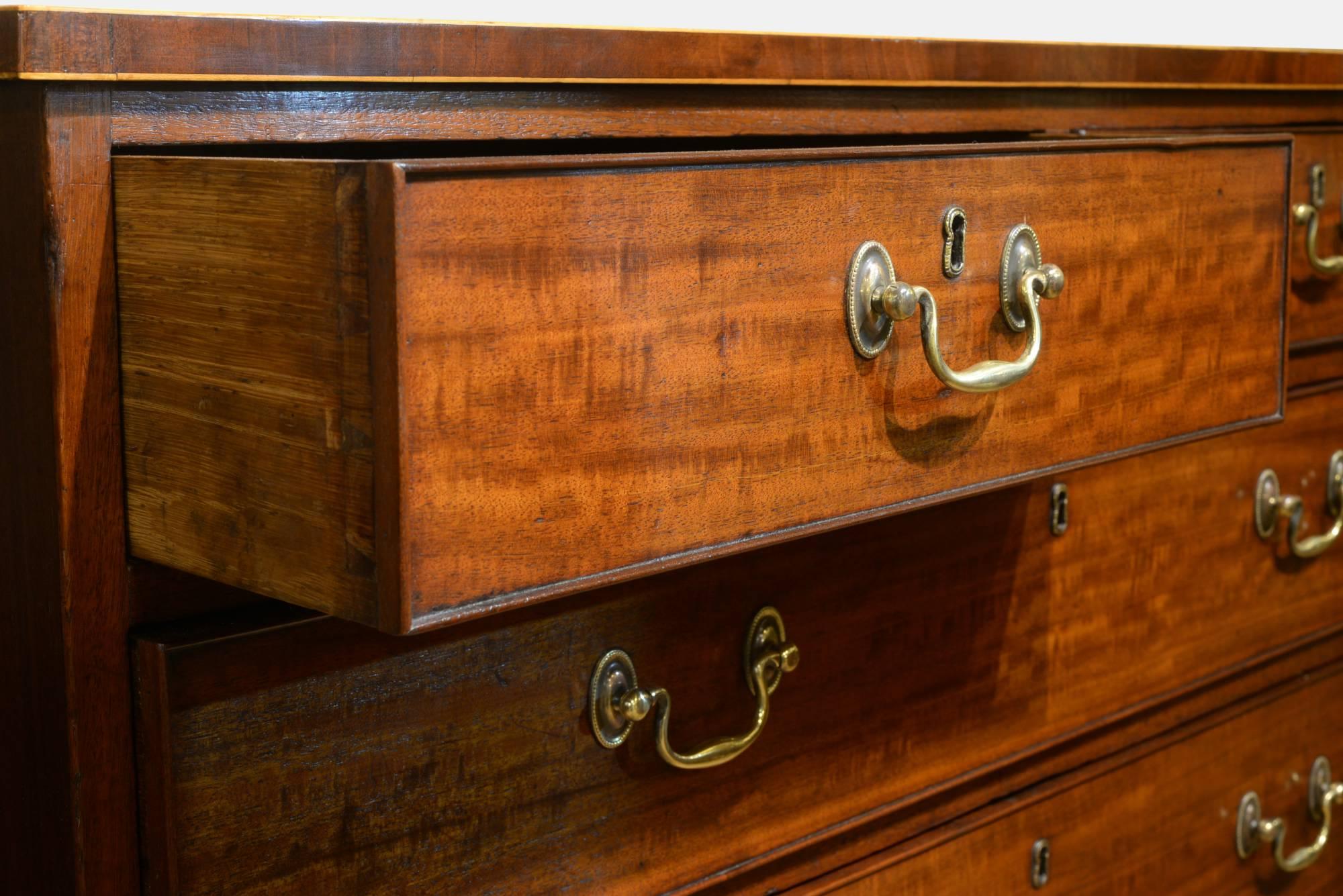 Late 18th Century Mahogany 18th Century Chest of Drawers For Sale