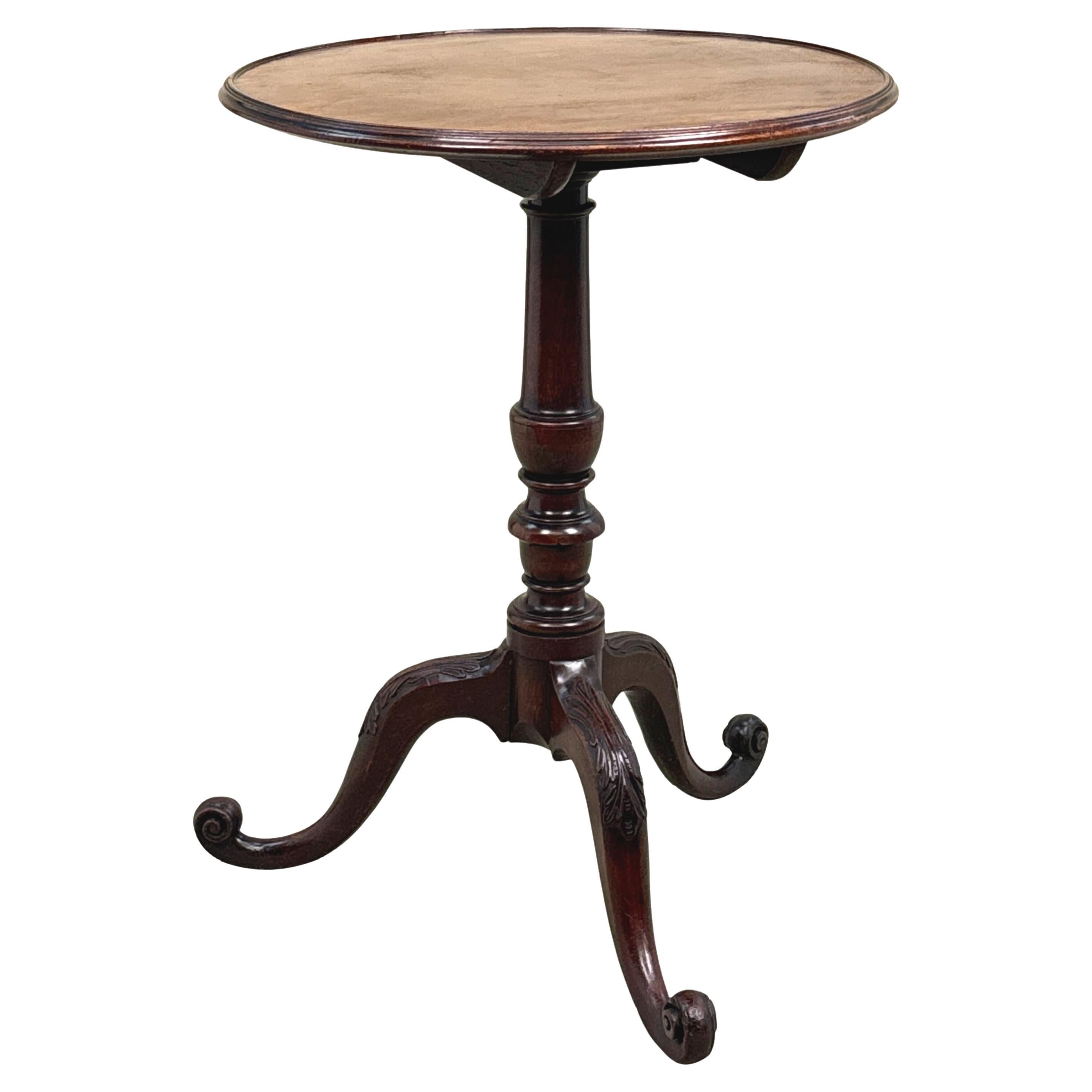 Mahogany 18th Century Georgian Dish Top Wine Table