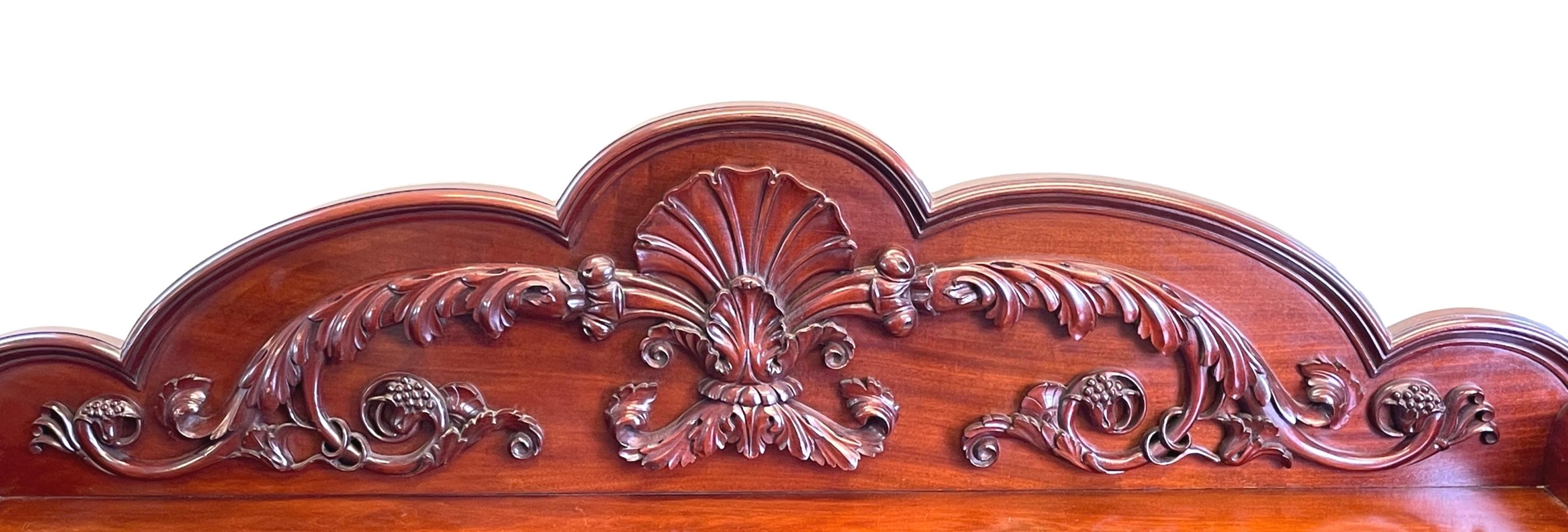 Mahogany 19th Century Carved Buffet For Sale 1