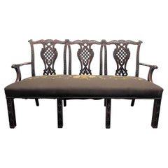 Sillón de caoba estilo georgiano III del siglo XIX