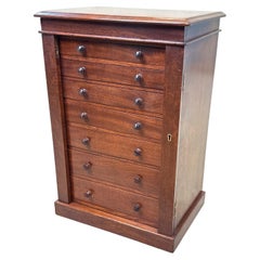 Mahogany 19th Century Miniature Wellington Chest Of Drawers
