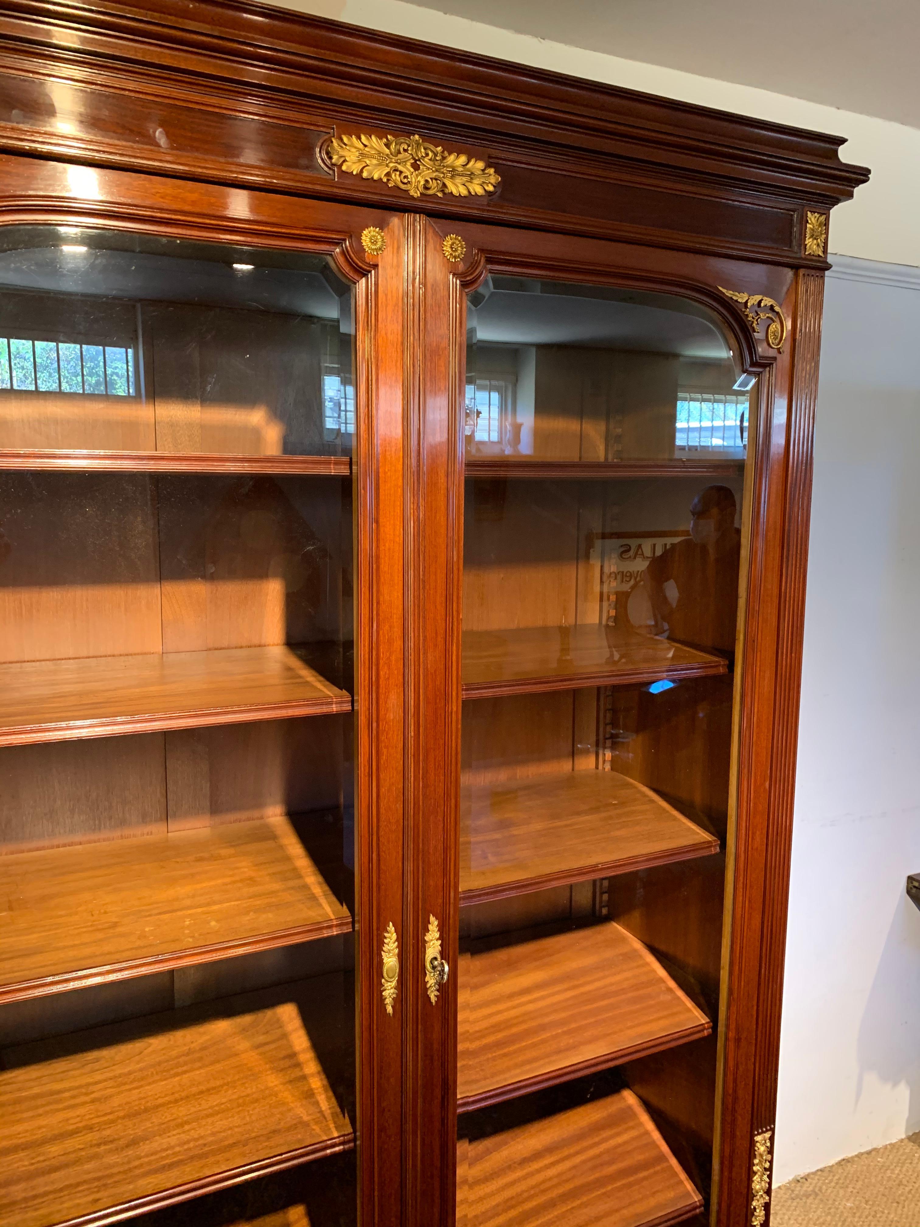 French Mahogany 2 Door Bookcase