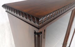 Mahogany 2 Door Chippendale Style Carved Ball & Claw Feet Rope Edge Bookcase