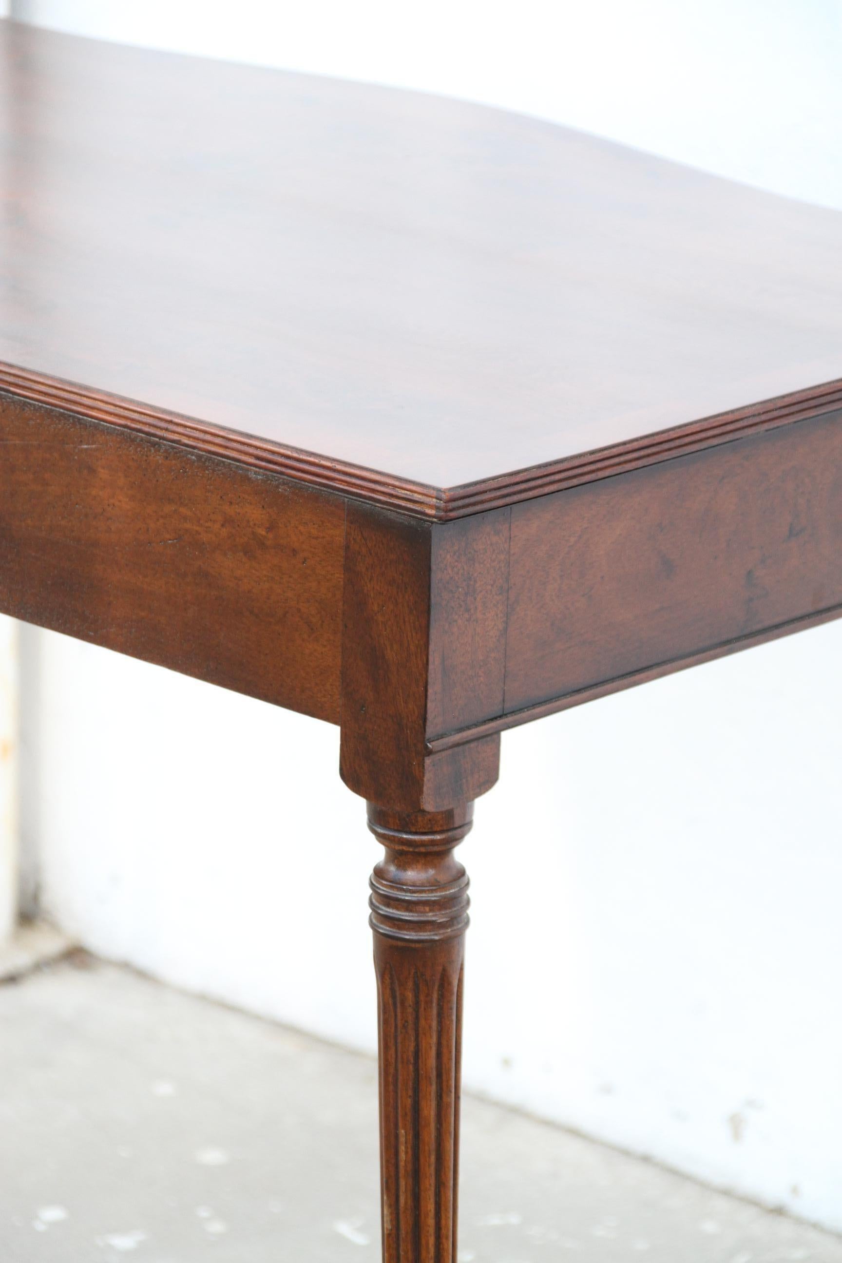 Walnut 2-Drawer Writing Table w/ Burl Walnut Top For Sale 1