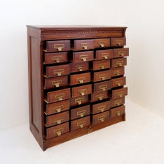 Mahogany 32 Drawer “Shannon” Filing Cabinet - 1890/1900
